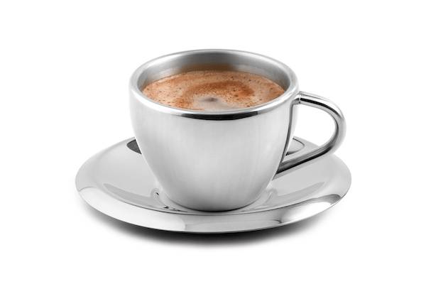 Edelstahl Kaffeetasse, Weis